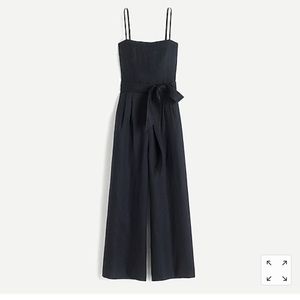 J Crew Black Linen Jumpsuit